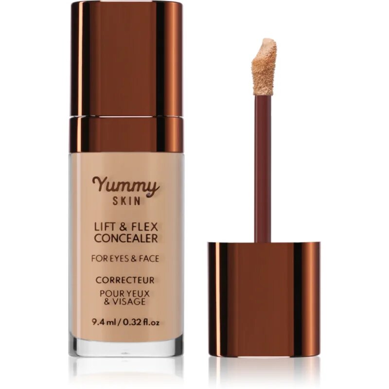 Danessa Myricks Beauty Yummy Skin Lift & Flex Concealer tekutý korektor s matným efektem odstín 7 - Medium With Golden Yellow Undertones 8.4 ml