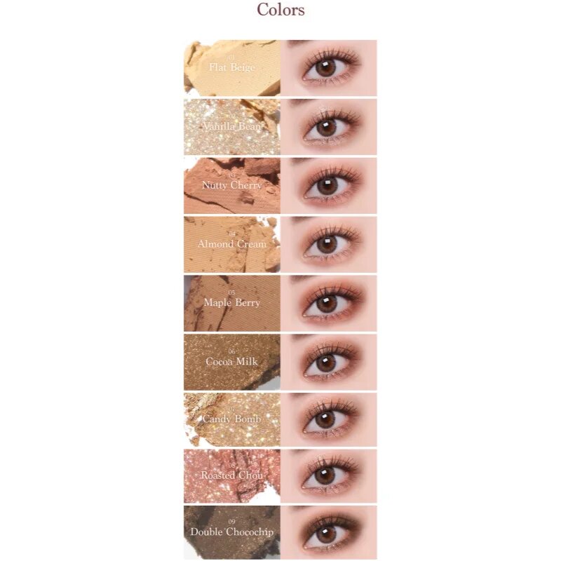 Dasique Eye Shadow Palette paletka očních stínů odstín 01 Sugar Brownie 7 g