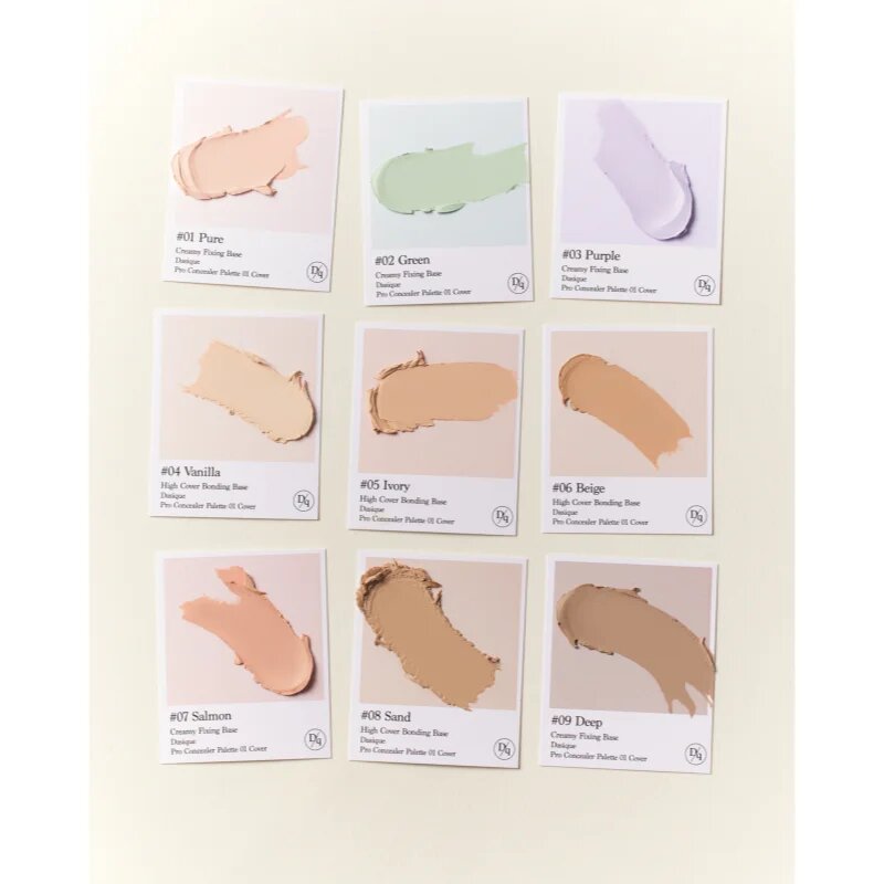 Dasique Pro Concealer Palette paleta korektorů pro pleť s nedokonalostmi odstín 01 Cover 8 g