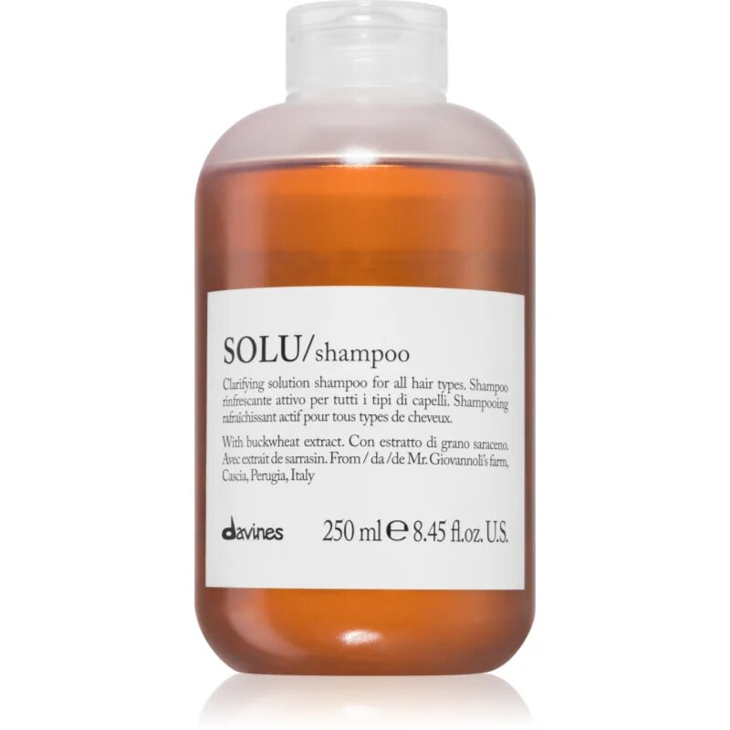 Davines Essential Haircare SOLU Shampoo hloubkově čisticí šampon s osvěžujícím účinkem 250 ml