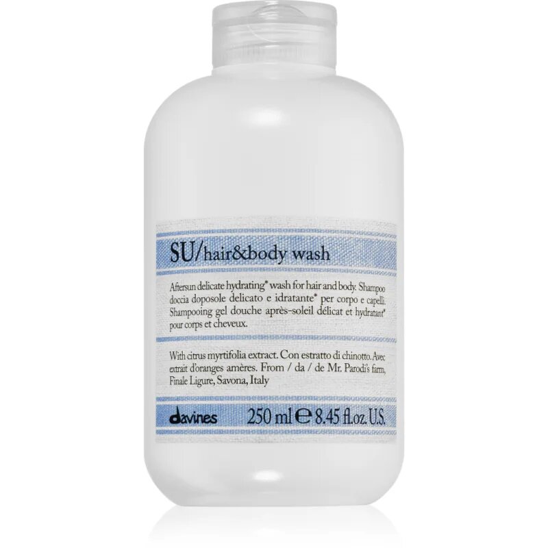 Davines SU Hair&Body Wash sprchový gel a šampon 2 v 1 250 ml