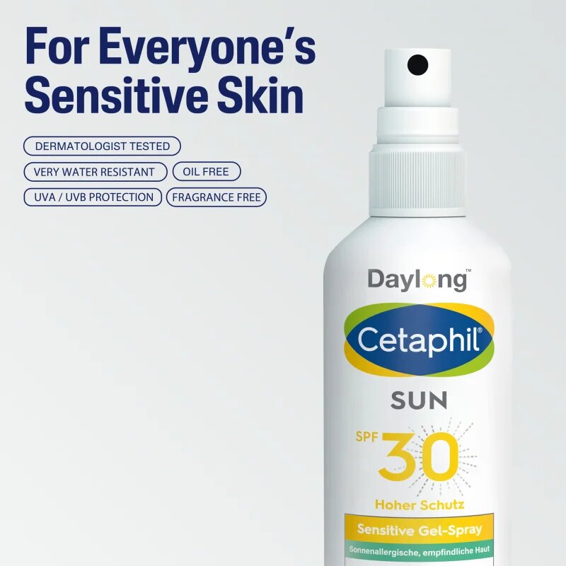 Daylong Cetaphil SUN Sensitive Gel-Spray opalovací sprej pro citlivou pokožku SPF 30 150 ml