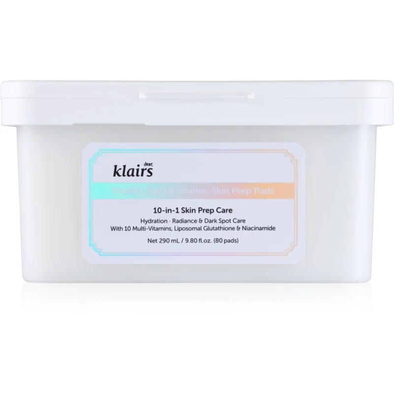 Dear Klairs Freshly Juiced Vitamin Skin Prep Pad tonizační polštářky pro rozjasnění a hydrataci 80 ks