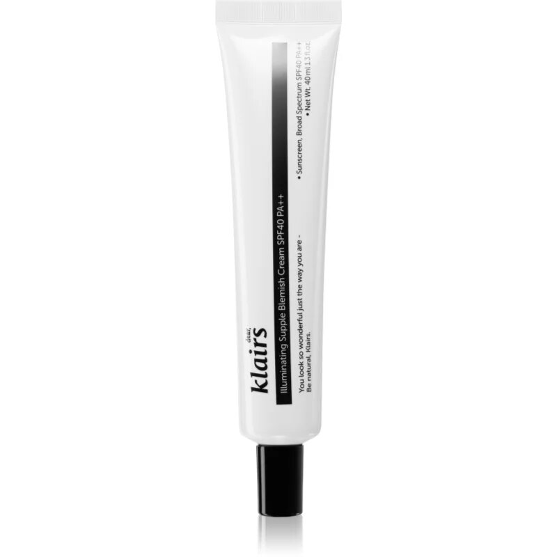 Dear Klairs Illuminating Supple Blemish Cream hydratační BB krém proti nedokonalostem pleti SPF 40 40 ml