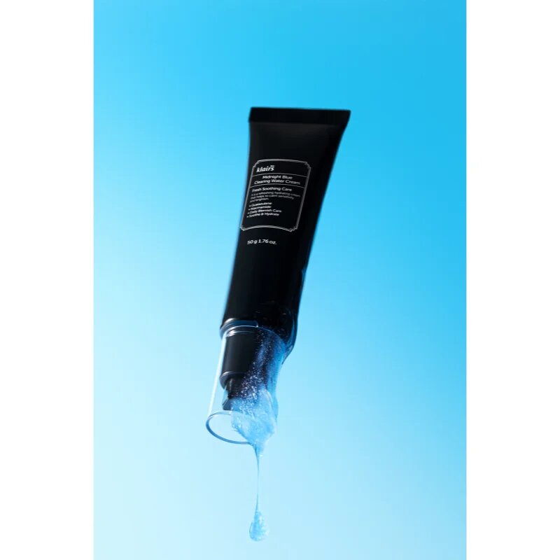 Dear Klairs Midnight Blue Clearing Water Cream lehký hydratační krém pro rozjasnění a vyhlazení pleti 50 g