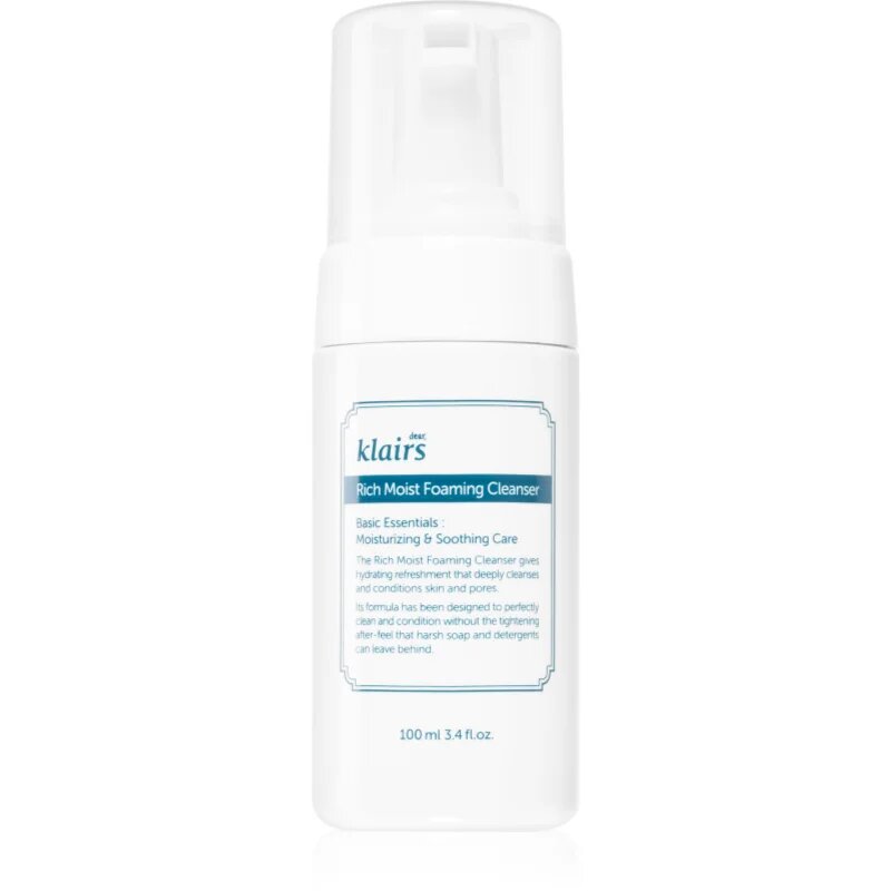 Dear Klairs Rich Moist Foaming Cleanser čisticí pěna s hydratačním účinkem 100 ml