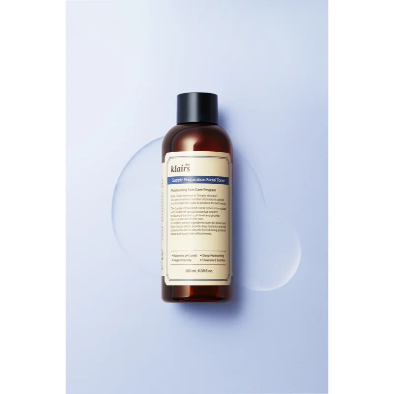 Dear Klairs Supple Preparation Facial Toner hydratační tonikum vyrovnávající pH pleti 180 ml