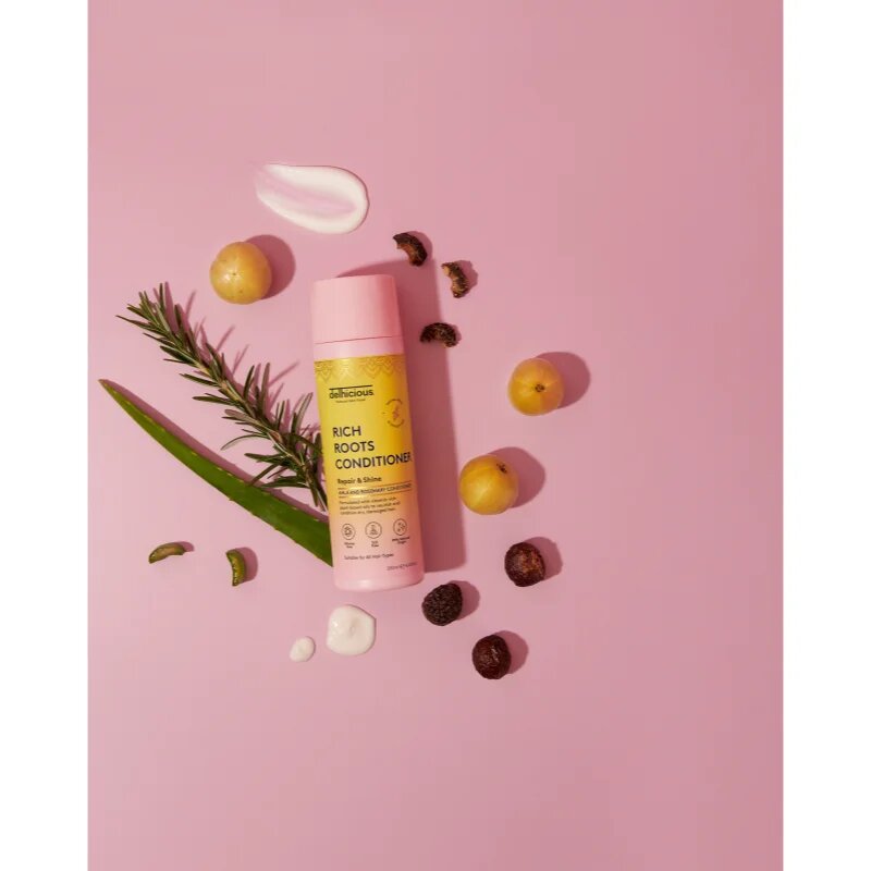 delhicious RICH ROOTS Repair & Shine Conditioner obnovující kondicionér pro lesk a hebkost vlasů 250 ml