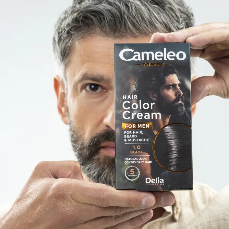 Delia Cosmetics Cameleo Men barva na vlasy odstín 1.0 Black 30 ml