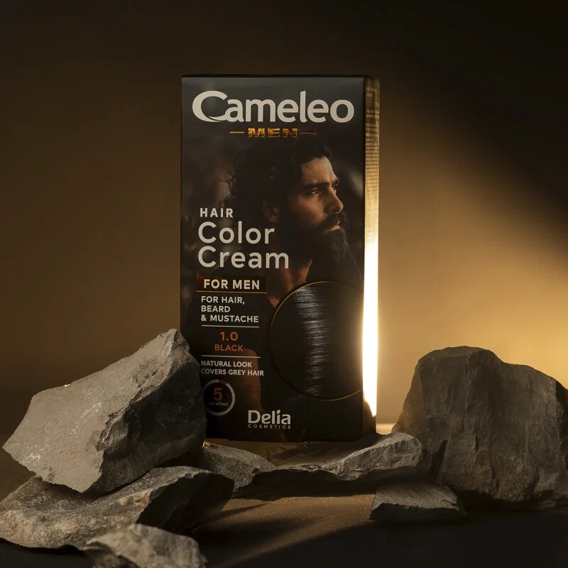 Delia Cosmetics Cameleo Men barva na vlasy odstín 1.0 Black 30 ml