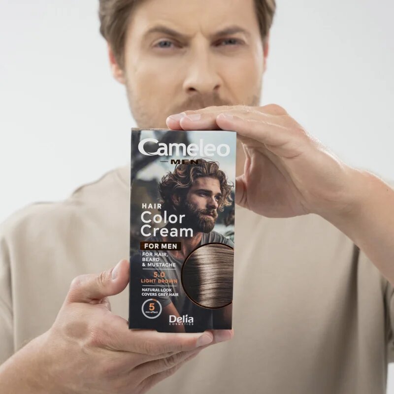 Delia Cosmetics Cameleo Men barva na vlasy odstín 5.0 Light Brown 30 ml