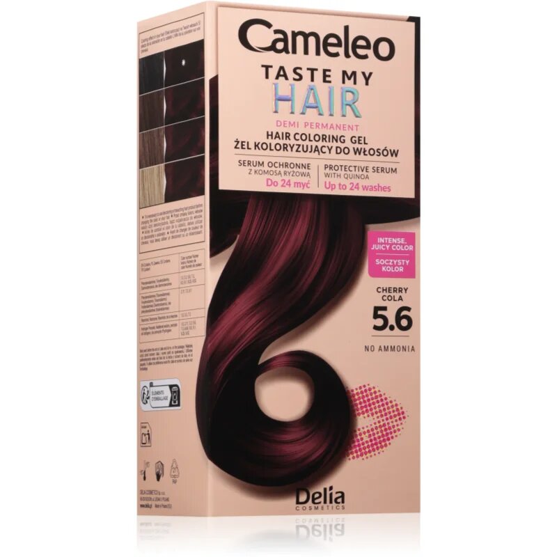 Delia Cosmetics Cameleo Taste My Hair demipermanentní barva na vlasy odstín 5.6 Cherry Cola 1 ks