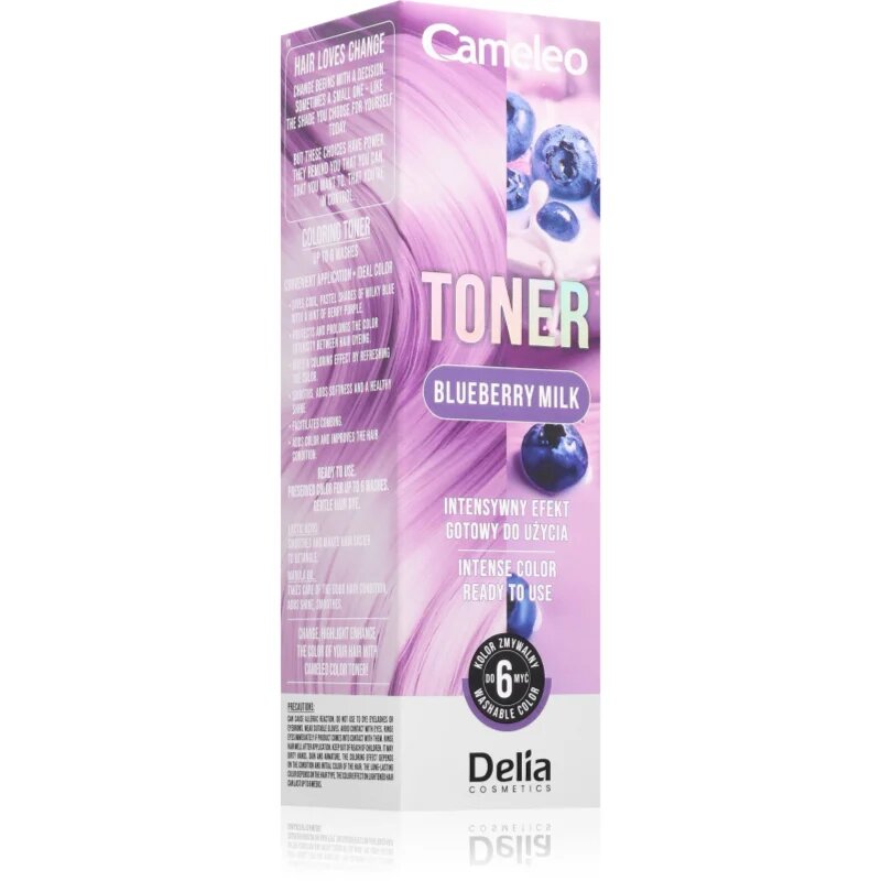 Delia Cosmetics Cameleo Toner barevný toner na vlasy odstín Blueberry Milk 75 ml
