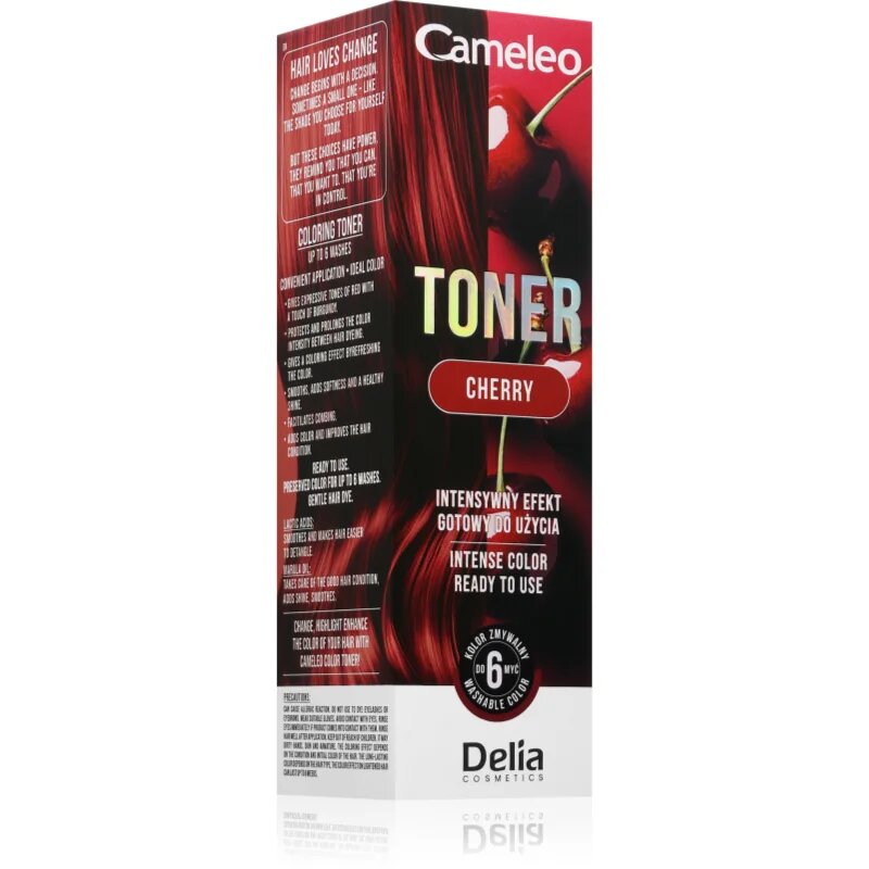 Delia Cosmetics Cameleo Toner barevný toner na vlasy odstín Cherry 75 ml