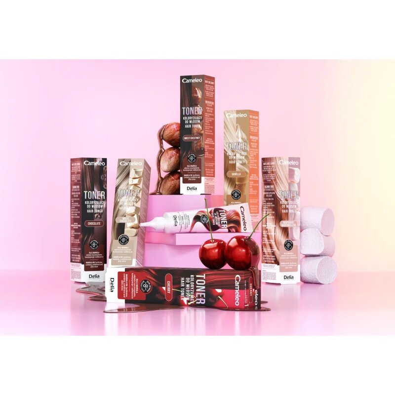 Delia Cosmetics Cameleo Toner barevný toner na vlasy odstín Cherry 75 ml