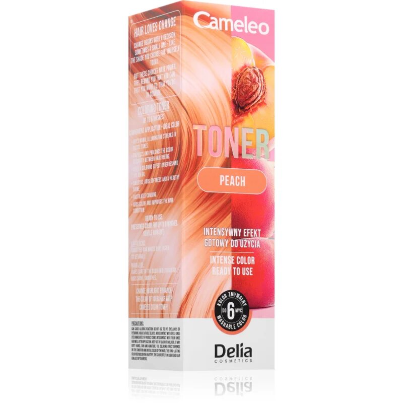 Delia Cosmetics Cameleo Toner barevný toner na vlasy odstín Peach 75 ml