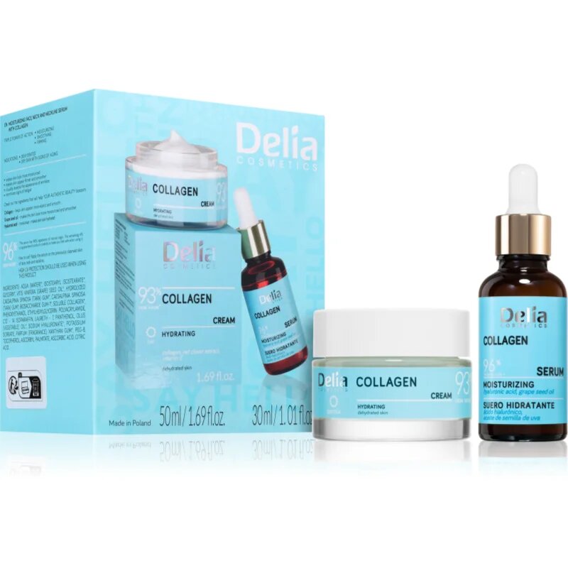 Delia Cosmetics Collagen Set dárková sada na obličej krk a dekolt