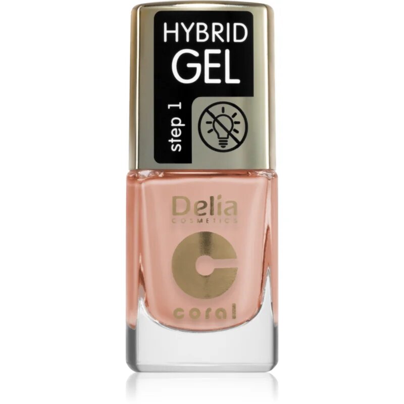 Delia Cosmetics Coral Nail Enamel Hybrid Gel gelový lak na nehty odstín 136 11 ml