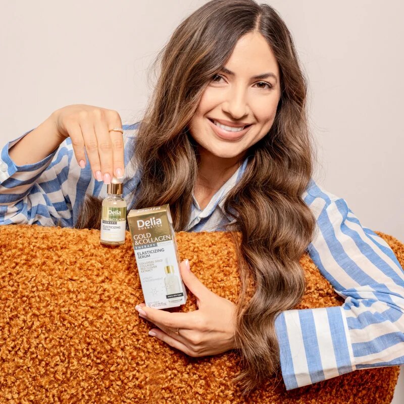 Delia Cosmetics Gold & Collagen Therapy sérum zvyšující elasticitu pokožky 30 ml