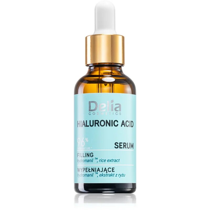 Delia Cosmetics Hyaluronic Acid vyplňující sérum na obličej krk a dekolt 30 ml