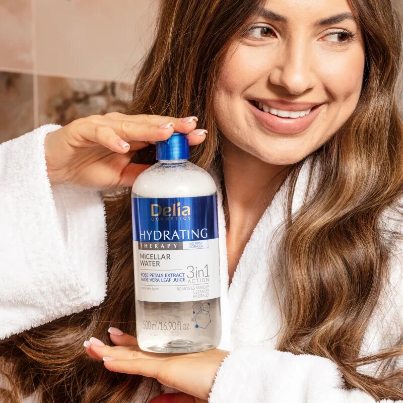 Delia Cosmetics Hydrating Therapy micelární voda 3 v 1 500 ml