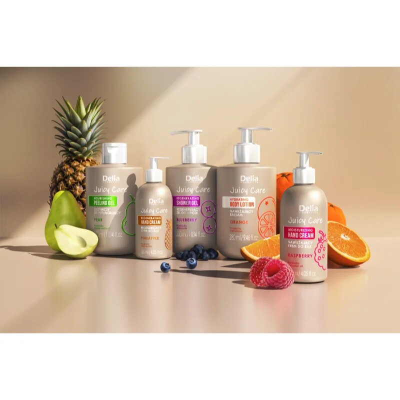 Delia Cosmetics Juicy Care Blueberry regenerační sprchový gel 300 ml
