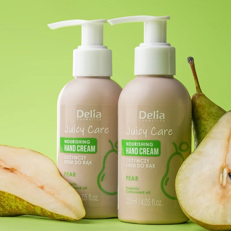 Delia Cosmetics Juicy Care Pear vyživující krém na ruce 120 ml