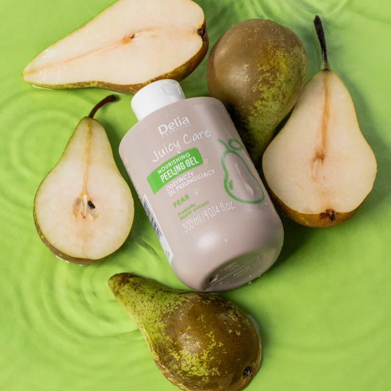 Delia Cosmetics Juicy Care Pear vyživující tělový peeling 300 ml