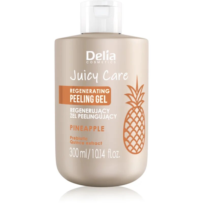 Delia Cosmetics Juicy Care Pineapple tělový peeling s regeneračním účinkem 300 ml