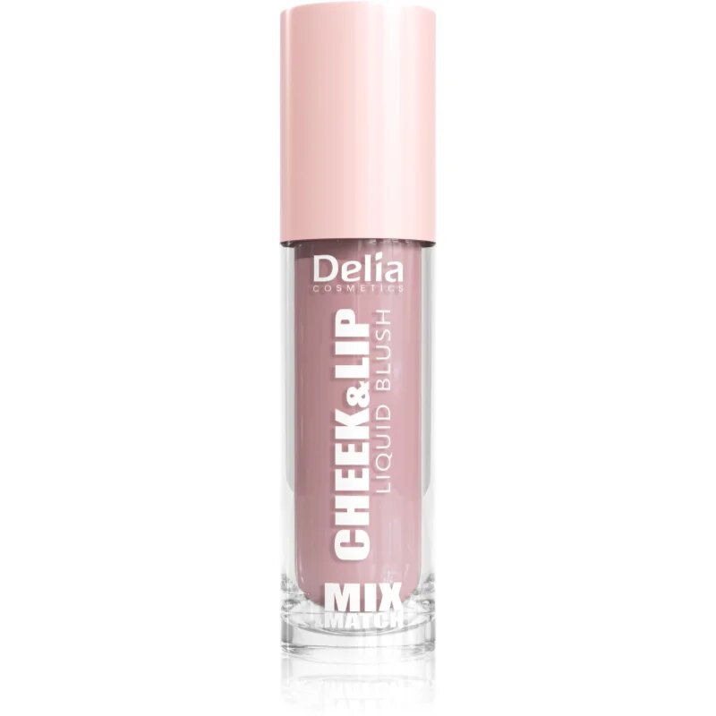 Delia Cosmetics Mix&Match Cheek & Lip Liquid Blush tekutá tvářenka na rty a tváře odstín 02 4 ml