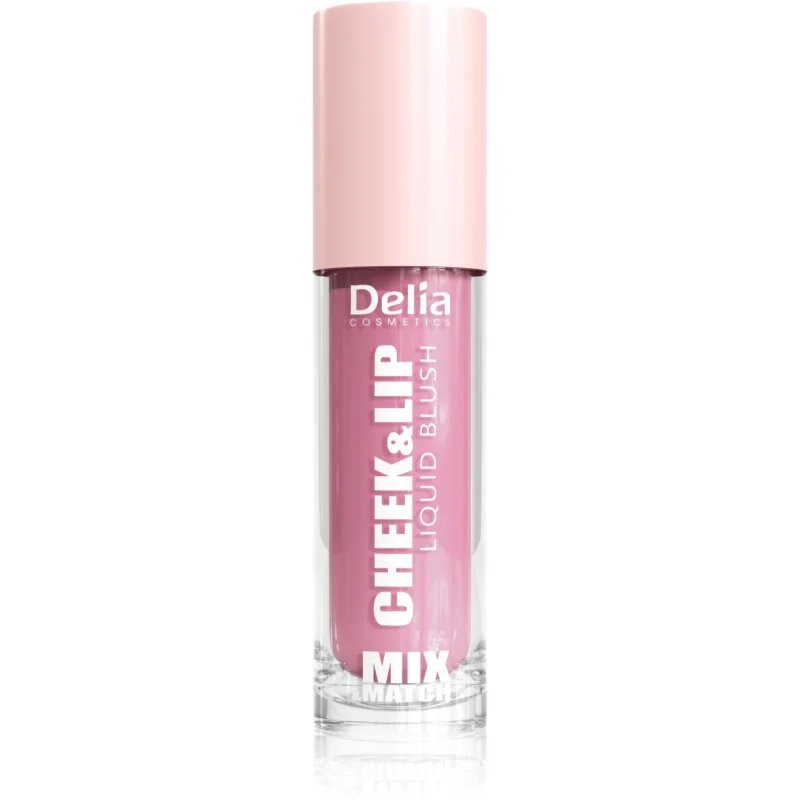 Delia Cosmetics Mix&Match Cheek & Lip Liquid Blush tekutá tvářenka na rty a tváře odstín 04 4 ml
