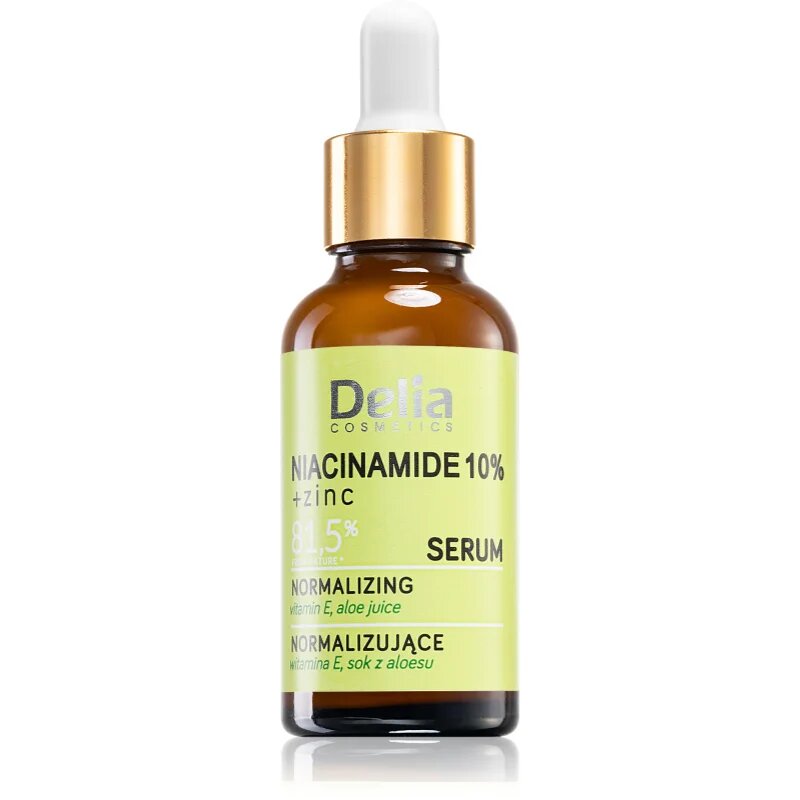 Delia Cosmetics Niacinamide 10% + zinc obnovující sérum na obličej krk a dekolt 30 ml
