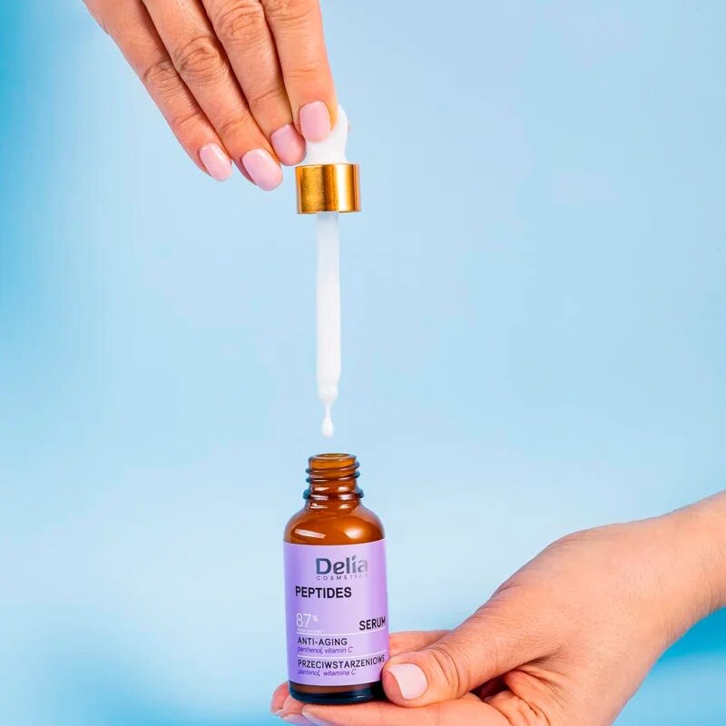 Delia Cosmetics Peptides sérum proti stárnutí pleti na obličej krk a dekolt 30 ml