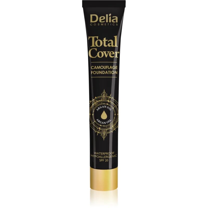 Delia Cosmetics Total Cover voděodolný make-up SPF 20 odstín 52 Ivory 25 g