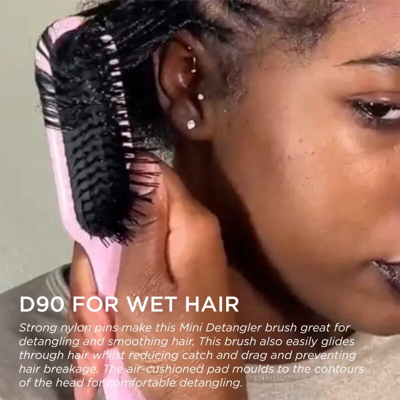 Denman Detangling D90 The Mini Detangler kartáč pro snadné rozčesání vlasů Pink Crush 1 ks