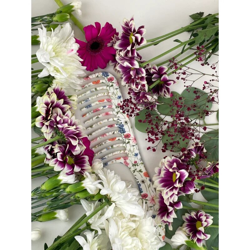 Denman Floral Fantasies D28 Wide Tooth Detangler Comb hřeben na vlasy 1 ks