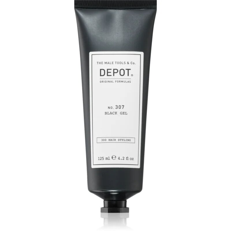 DEPOT 300 HAIR STYLING NO. 307 BLACK GEL stylingový gel pro tmavé vlasy 125 ml
