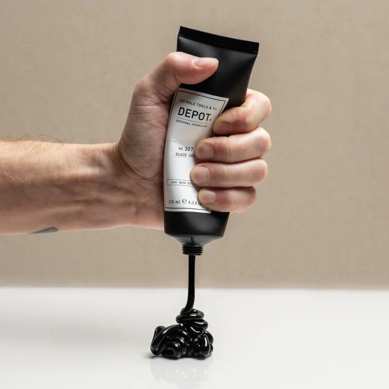 DEPOT 300 HAIR STYLING NO. 307 BLACK GEL stylingový gel pro tmavé vlasy 125 ml