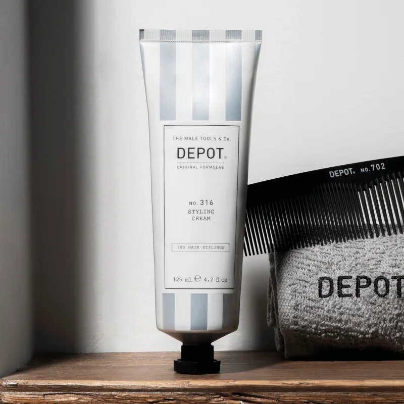DEPOT 300 HAIR STYLING NO. 316 STYLING CREAM stylingový krém se středním zpevněním a přirozenými odlesky 125 ml