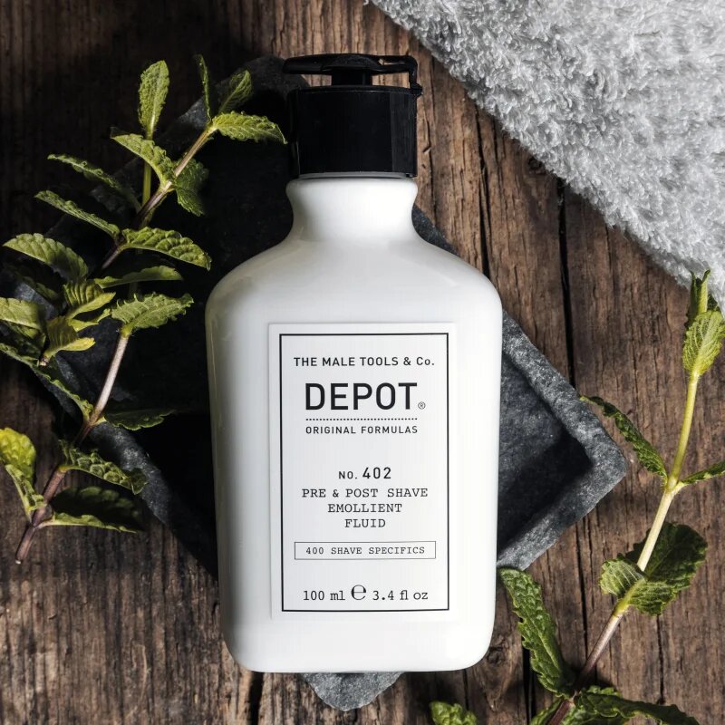 DEPOT 400 SHAVE SPECIFICS NO. 402 PRE & POST SHAVE EMOLLIENT FLUID balzám po holení 100 ml