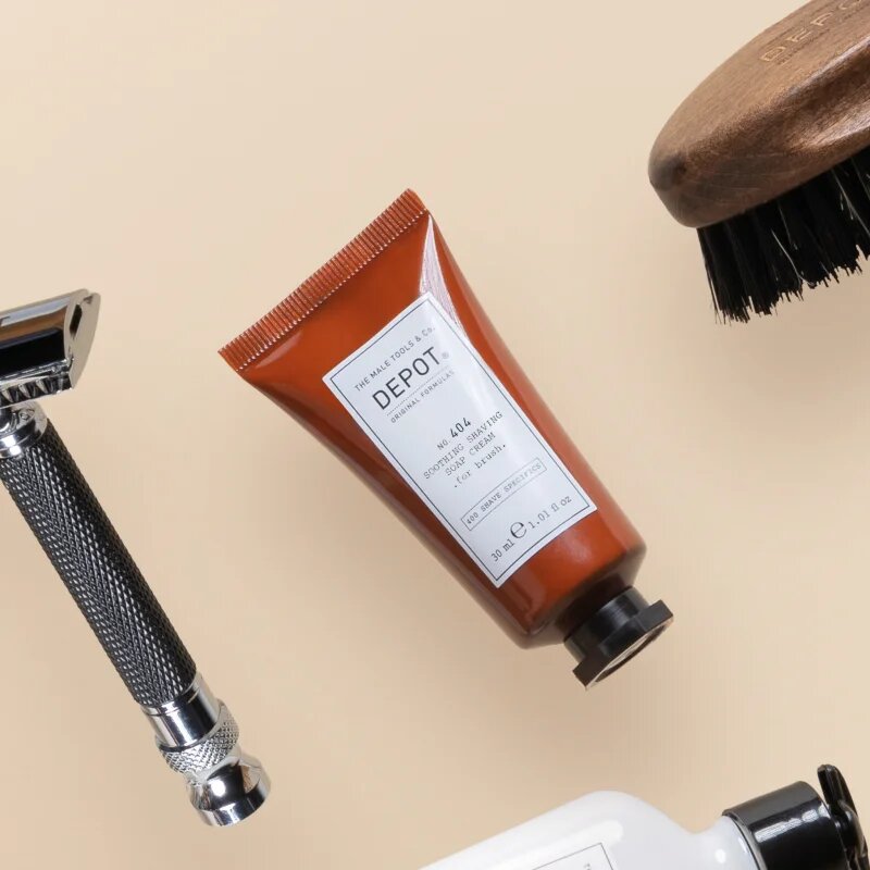 DEPOT 400 SHAVE SPECIFICS NO. 404 SOOTHING SHAVING SOAP CREAM .for brush. zklidňující krém na holení for brush 30 ml