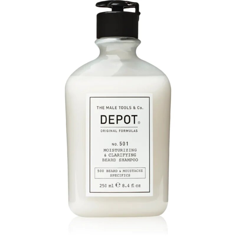 DEPOT 500 BEARD & MOUSTACHE SPECIFICS NO. 501 MOISTURIZING & CLARIFYING BEARD SHAMPOO hydratační šampon na vousy 250 ml