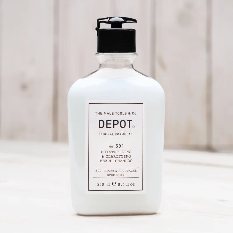 DEPOT 500 BEARD & MOUSTACHE SPECIFICS NO. 501 MOISTURIZING & CLARIFYING BEARD SHAMPOO hydratační šampon na vousy 250 ml