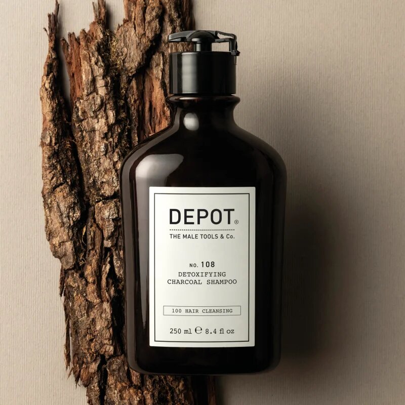 DEPOT NO. 108 DETOXIFYING CHARCOAL SHAMPOO čisticí detoxikační šampon pro všechny typy vlasů 250 ml
