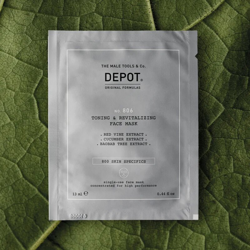 DEPOT NO. 806 TONING & REVITALIZING FACE MASK revitalizační pleťová maska pro muže 12x13 ml