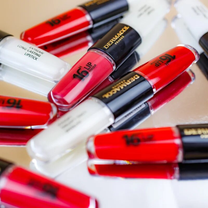Dermacol 16H Lip Colour dlouhotrvající rtěnka a lesk na rty odstín 28 Royal Peony 2x4 ml