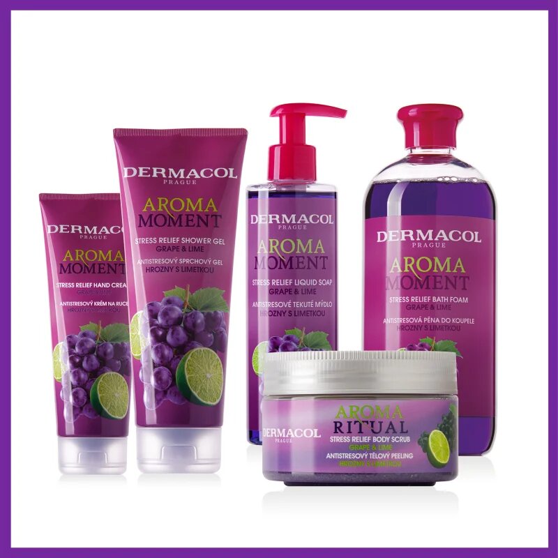 Dermacol Aroma Moment Grape & Lime antistresové tekuté mýdlo 250 ml