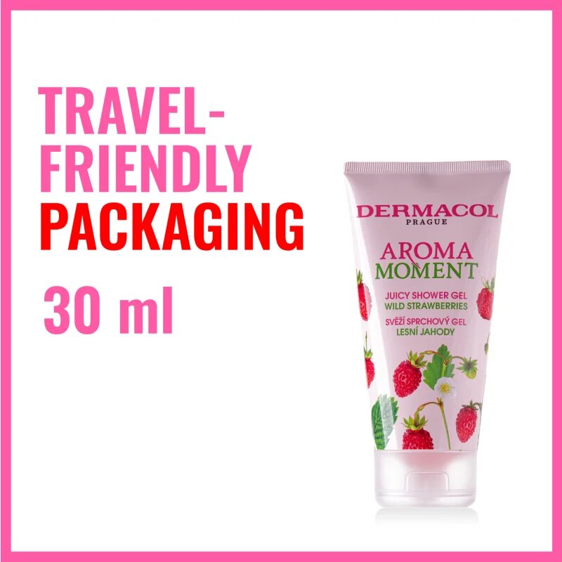 Dermacol Aroma Moment Wild Strawberries svěží sprchový gel 30 ml