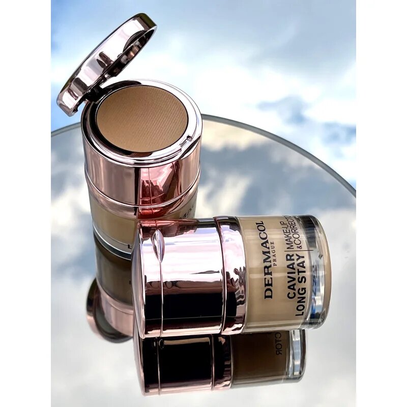Dermacol Caviar Long Stay dlouhotrvající make-up s výtažky z kaviáru a zdokonalující korektor odstín Nude 30 ml
