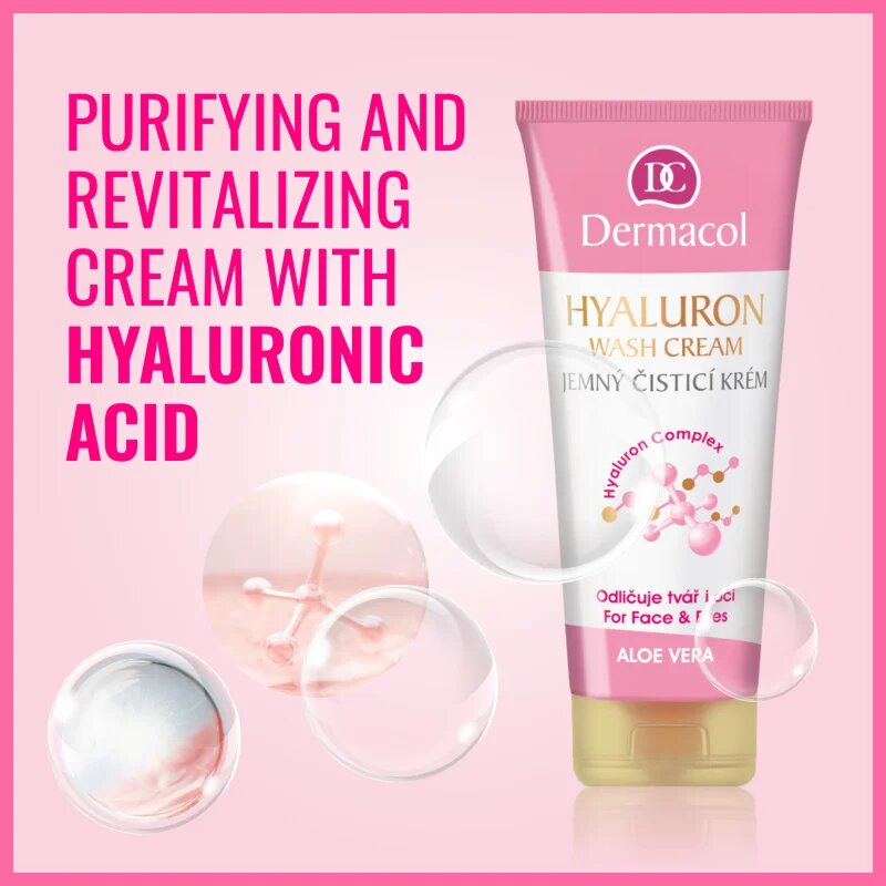 Dermacol Hyaluron jemný čisticí krém na obličej a oči 100 ml